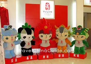 Five Mascots of 2008 Olympic Games